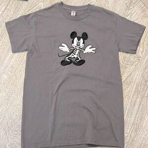 Embroidered Skeleton Mickey Shirt - Size S